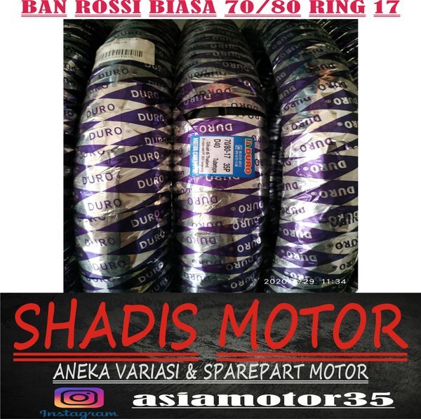 Ban Motor Merk Rossi - Ban Duro Biasa Ukuran 70/80 Ring 17 Ban Motor Tubetype