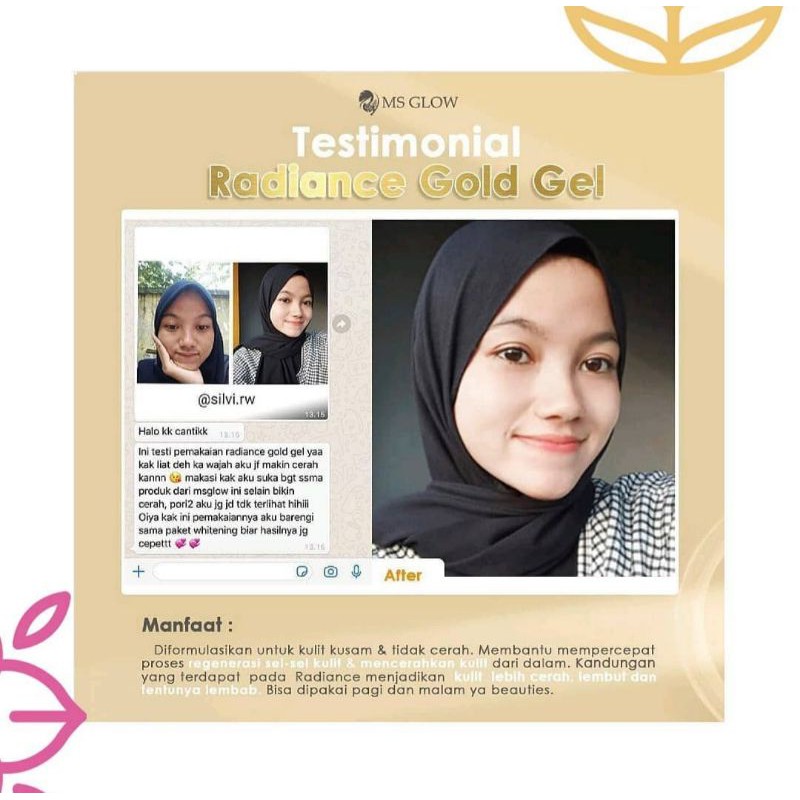 Radiance Gold Gel Ms Glow Original JEL Perawatan Wajah glowing