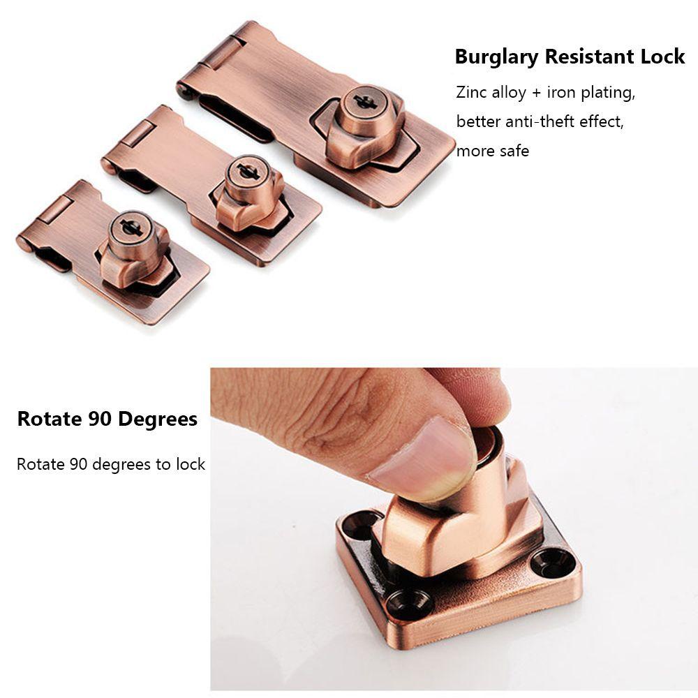 Suyo Keyed Hasp Lock Buckle Zinc Alloy Lemari Kabinet Bebas Pukulan