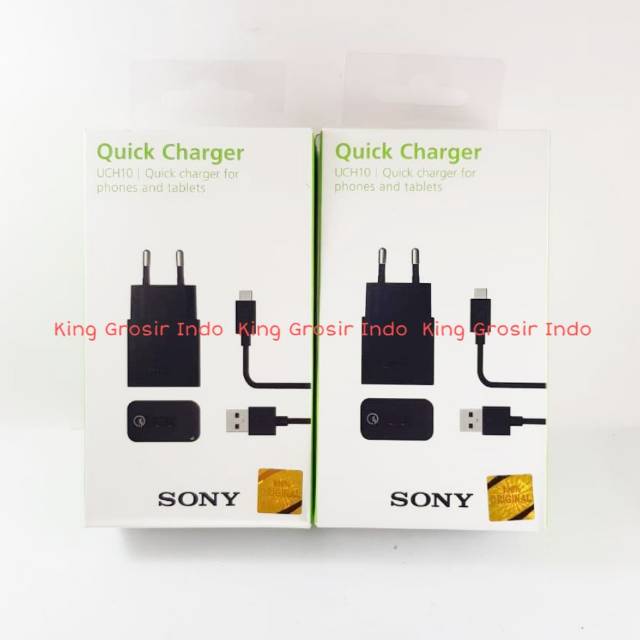 Charger Sony Xperia UCH10 Z2 Z3 Z4 Z5 Compact Original 100% Fast Charging Travel Charger Micro Usb