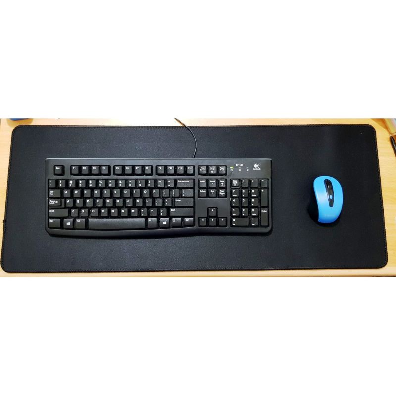 MOUSEPAD GAMING HITAM POLOS MOUSE PAD XL BESAR LEBAR GAME SOFT MATS KULIT PU MOUSE PAD GEDE orri