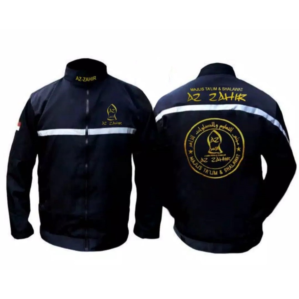 (BIG PROMO) JAKET majelis AZ-ZAHIR UKURAN M, L, XL / jaket majlis BISA TAMBAH BORDIR