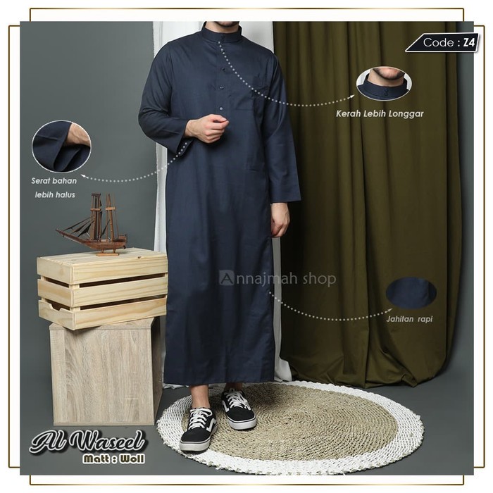 Jubah haramain wol / jubah wol dewasa