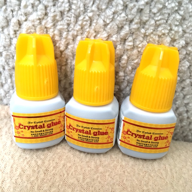 Crystal yellow glue eyelash extension underlash/ lem tanam bulu mata bawah tidak perih