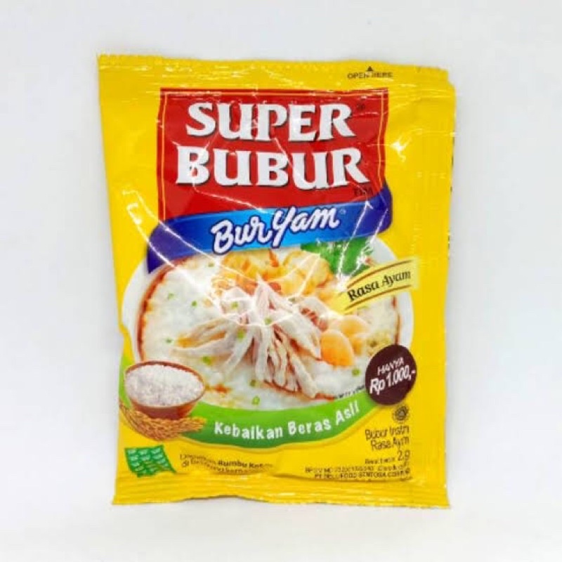 

buryan bubur ayam siap saji kemasan renceng