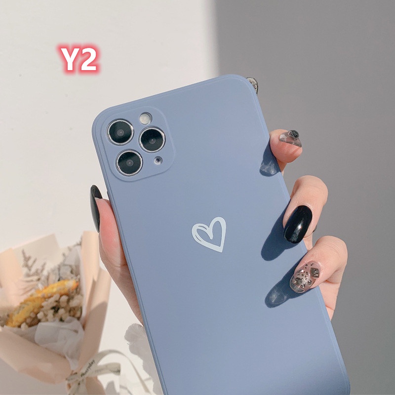 Love Heart Soft Case For iPhone 7 8 6 6s Plus 11 12 Pro Max X XR XS Max SE 2020 Straight Cube Soft Tpu Case
