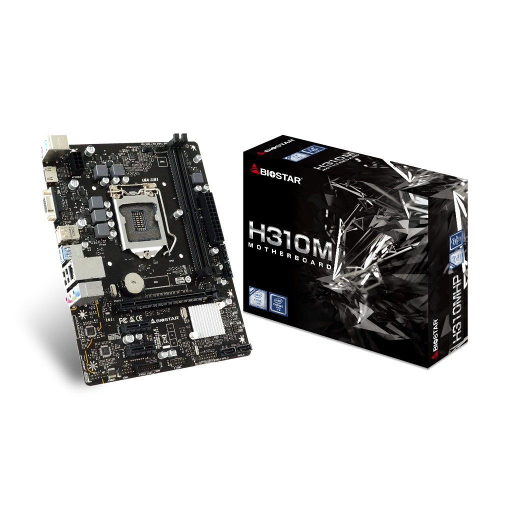 BIOSTAR Motherboard H310MHP Intel H310 LGA1151 DDR4 MICRO ATX