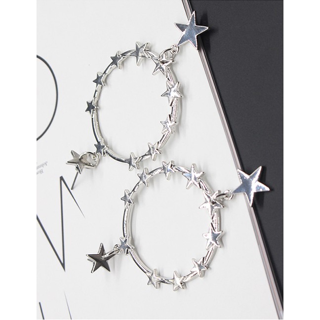 LRC Anting Tusuk Fashion Gold Pentagram Earrings D07683