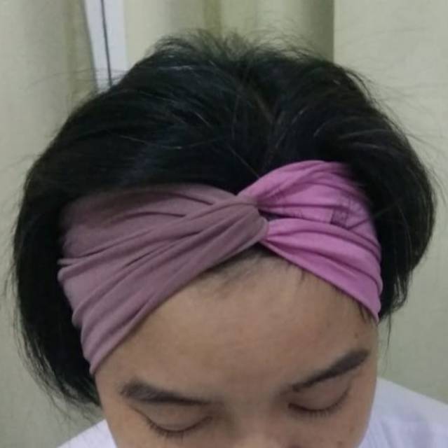 BANDANA KOREA 2 WARNA LENTUR ELASTIS /BANDO RAMBUT