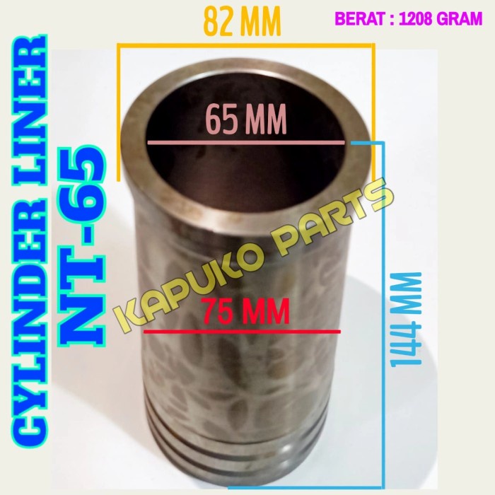 NT 65 CYLINDER LINER 65MM MESIN DIESEL YANMAR