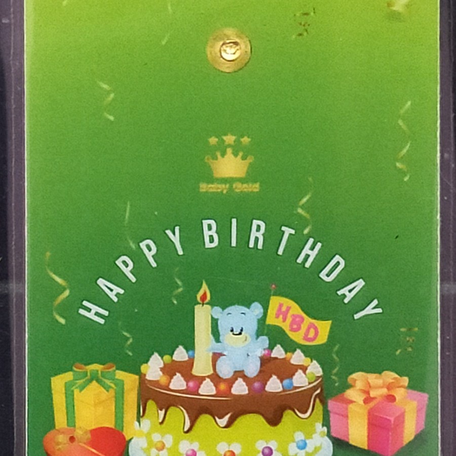 Logam Mulia Emas Baby Gold 0,002 Gram Happy Birthday