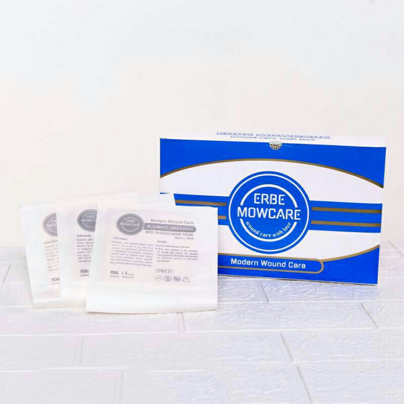 Alginat Ag erbemowcare 10 x 10 , silver dressing / aquacel Ag silver anti microbial dressing