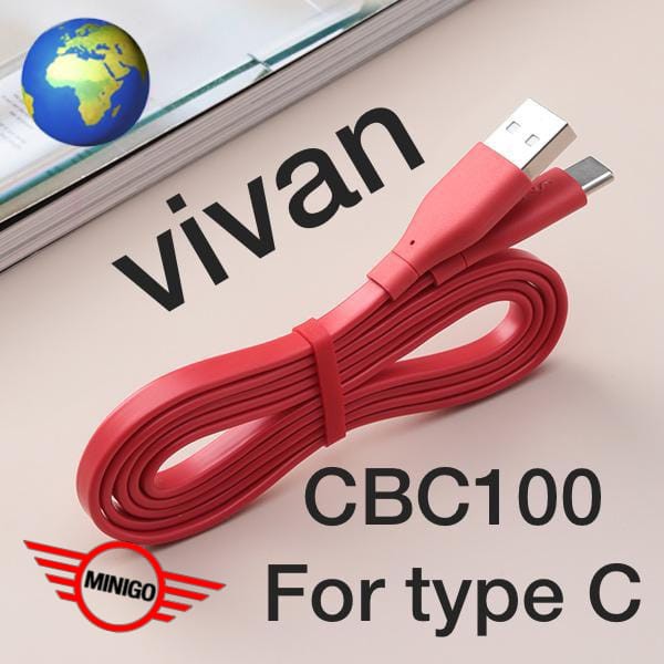 1PCS~KABEL DATA TYPE C VIVAN CBC100S HARGA PERPCS