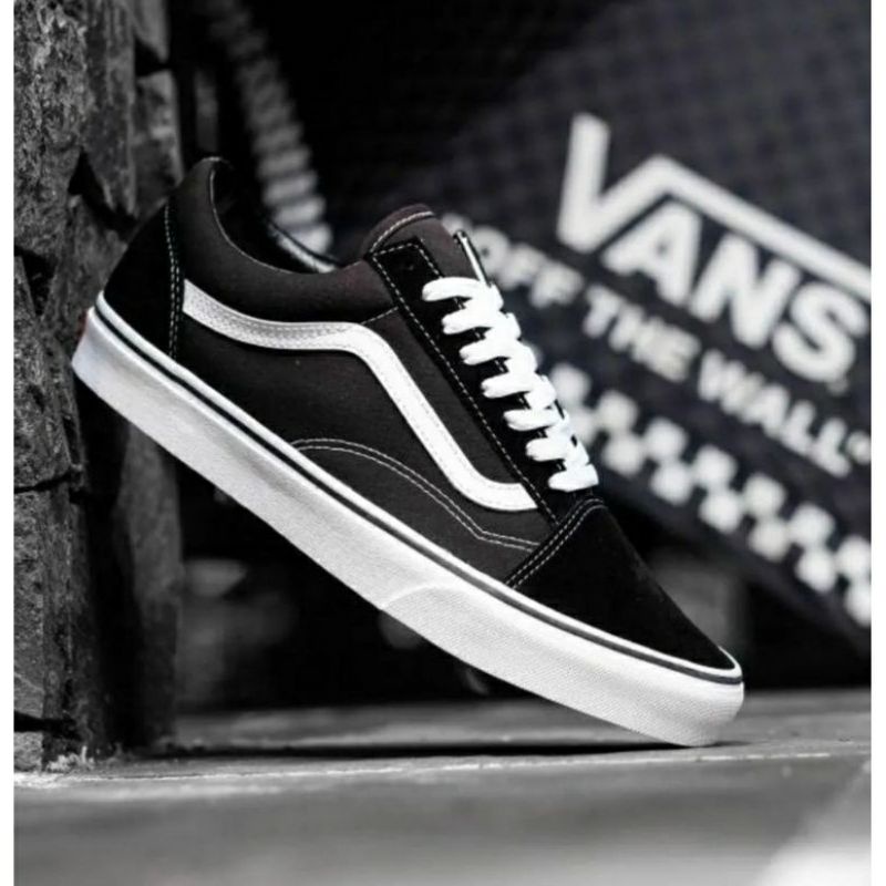 SEPATU VANS OLD SKOOL GRADE ORIGINAL Black White PREMIUM Packing BOX / Sepatu Vans / Sepatu Pria / Sepatu Sekolah