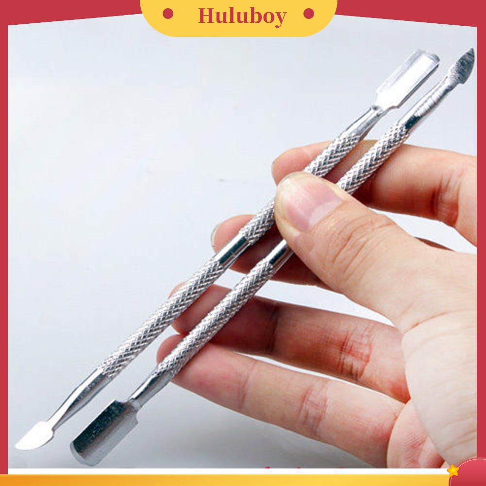 Huluboy Huluboy♡ Alat Pendorong Kutikula / Penghapus Kutek UV Gel Soak Off Untuk Manicure