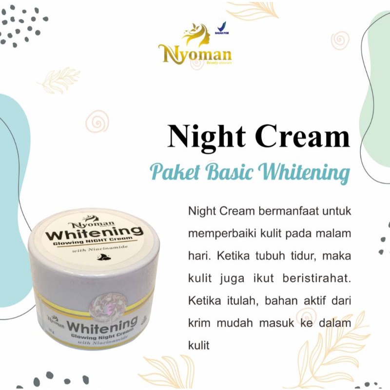 Night cream basic nyoman beauty