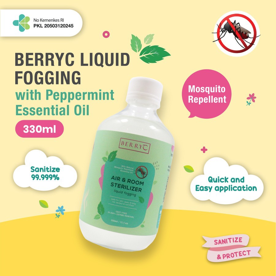 BerryC Liquid Fogging (Mosquito Repellent) 330ml With Peppermint Oil