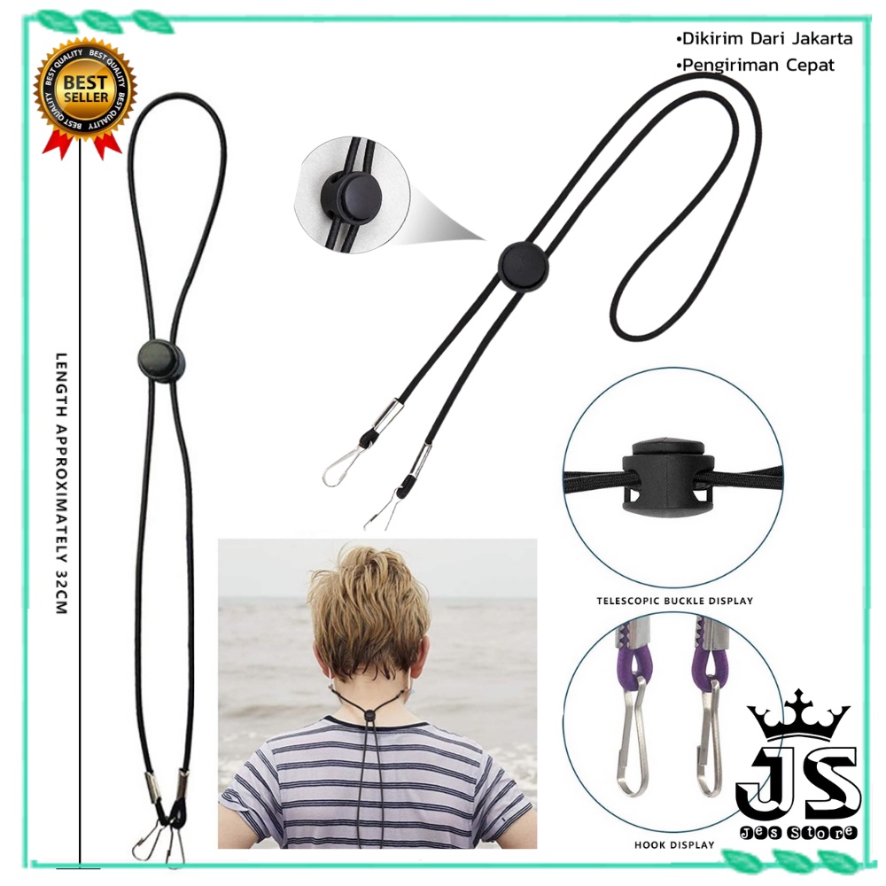 Pengait Masker/Kalung Masker Korea Konektor Hijab 2 in 1 Tali Gantungan Pengait Masker Premium