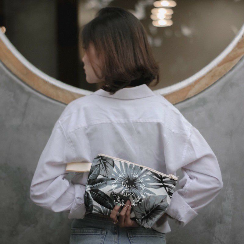 [ 100% REAL PICT ] POUCH KANVAS PREMIUM || TEMPAT KOSMETIK || TAS SOVENIR || KANVAS TWILL || kanvas 