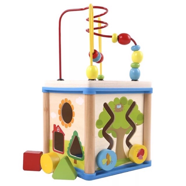 Baby Busy Cube - Busy Box - Wooden Toys - Mainan Edukasi