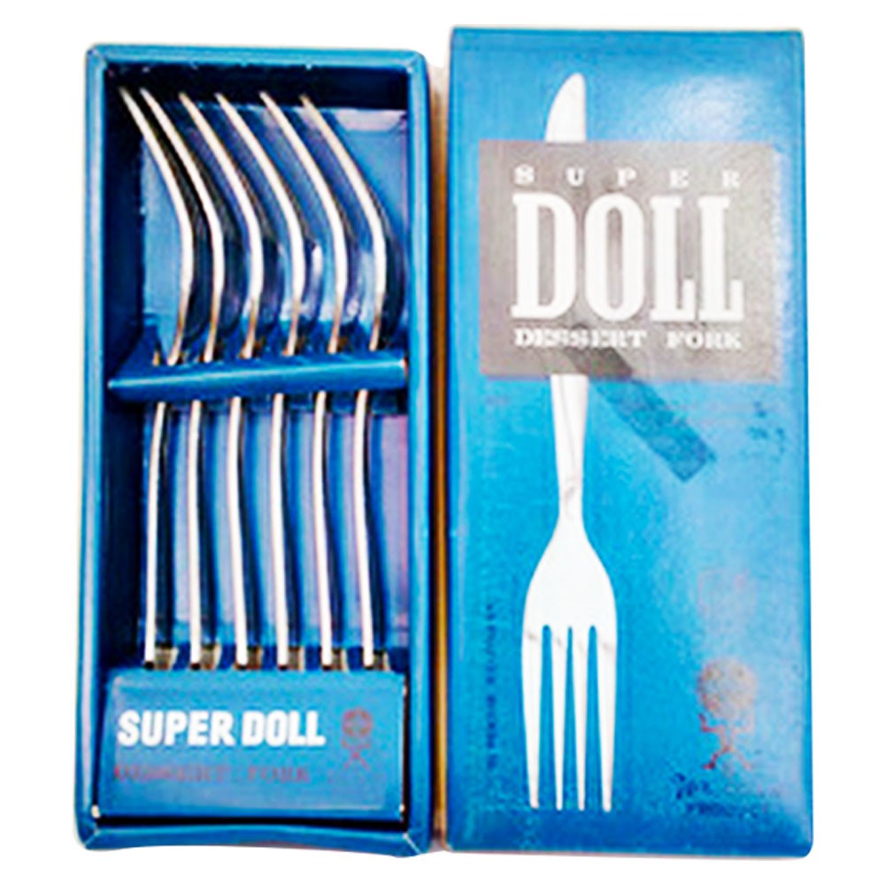 Super Doll Sendok dan Garpu Makan Stainless - 12 pcs