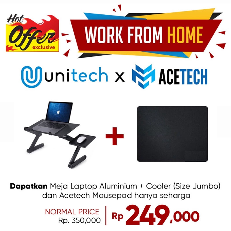 StarHome Meja  Portable  Meja  Laptop Aluminium i Robot 