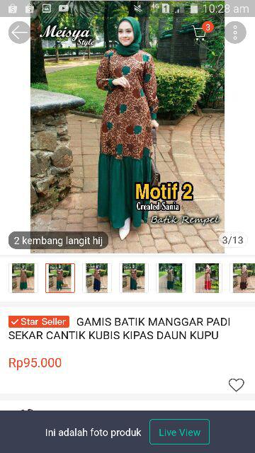 Gamis Batik Manggar, Padi,sekar,cantik,kubis,kipas,daun,kupu,nadine,gendis