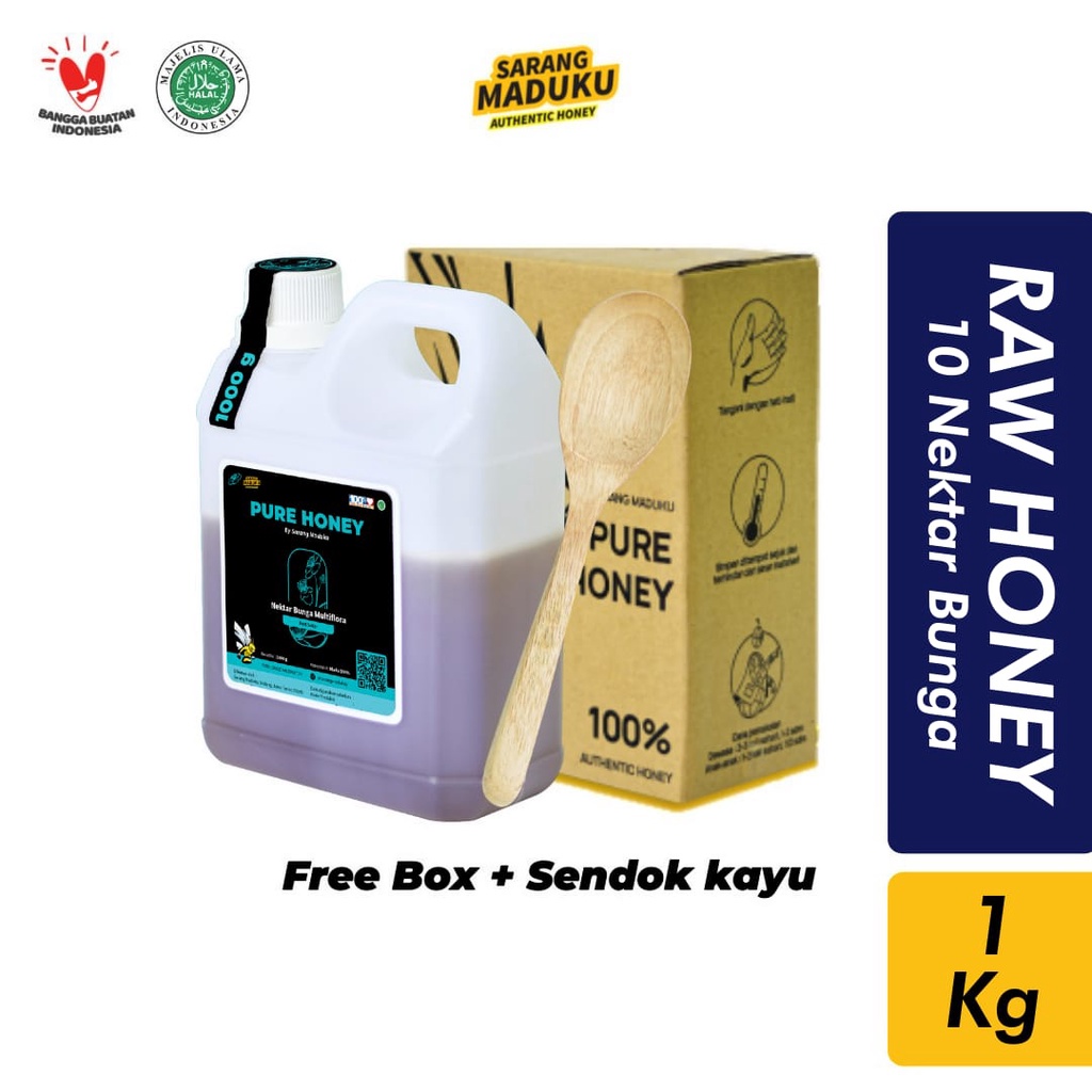 

Madu Murni Asli Alami 100% Nektar Bunga Raw Honey [1Kg]