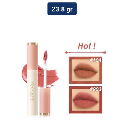 FOCALLURE Velvet Smooth Lip Glaze - Lip Cream Velvet Lipstik Matte