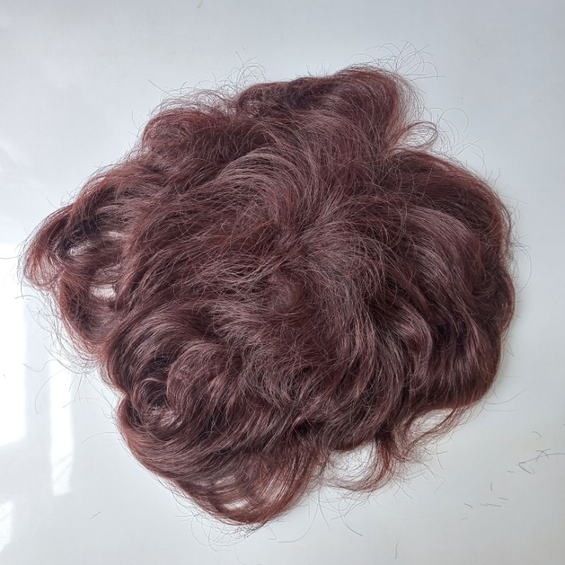Toupee/ Hair topper Human Hair Penutup Rambut Botak/ Tipis/ Uban (03)
