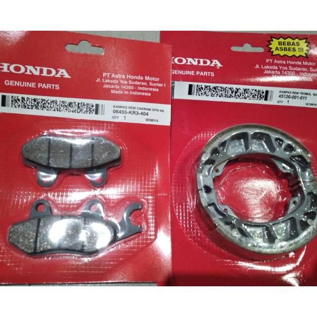 KAMPAS REM DEPAN BELAKANG SUPRA X SUPRA FIT KARISMA