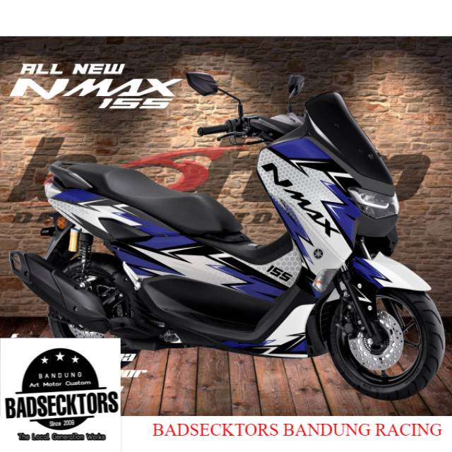 Sticker decal full body Yamaha nmax all new putih biru variasi pilihan keren