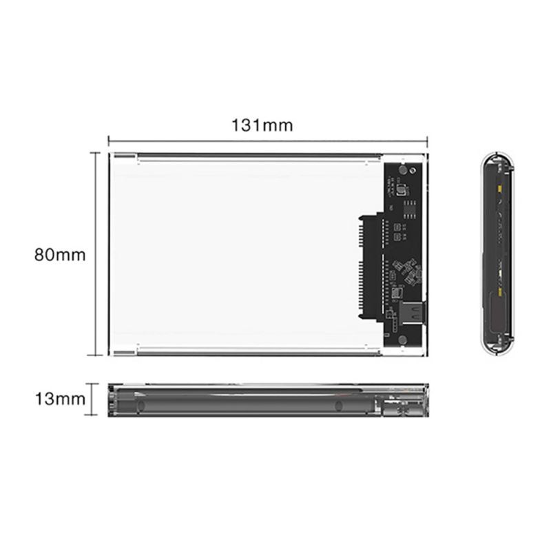 External HDD SSD Enclosure Transparant 2.5 Inch USB 3.0 - UT-3113