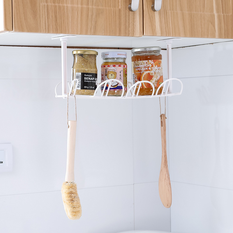 Storage Basket Hanging Under Desk / Storage Shelf Plug Holder Power Cable Organizer / Home Office Container