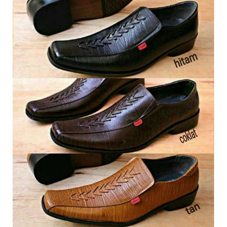 SEPATU KICKERS CASUAL SLOP SUEDE ASLI SLIPON PRIA KERJA KANTOR FORMAL SANTAI ANAK LAKI KREN MRAH