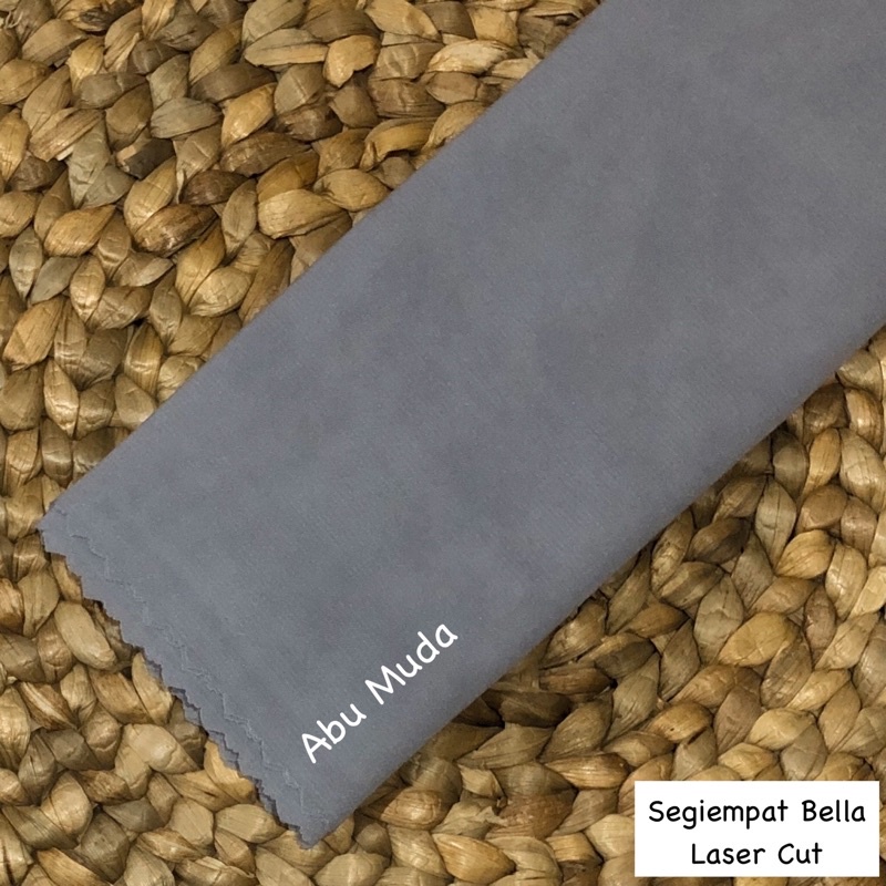 Hijab Bella Square Laser cut / Segiempat Bella-Abu Muda