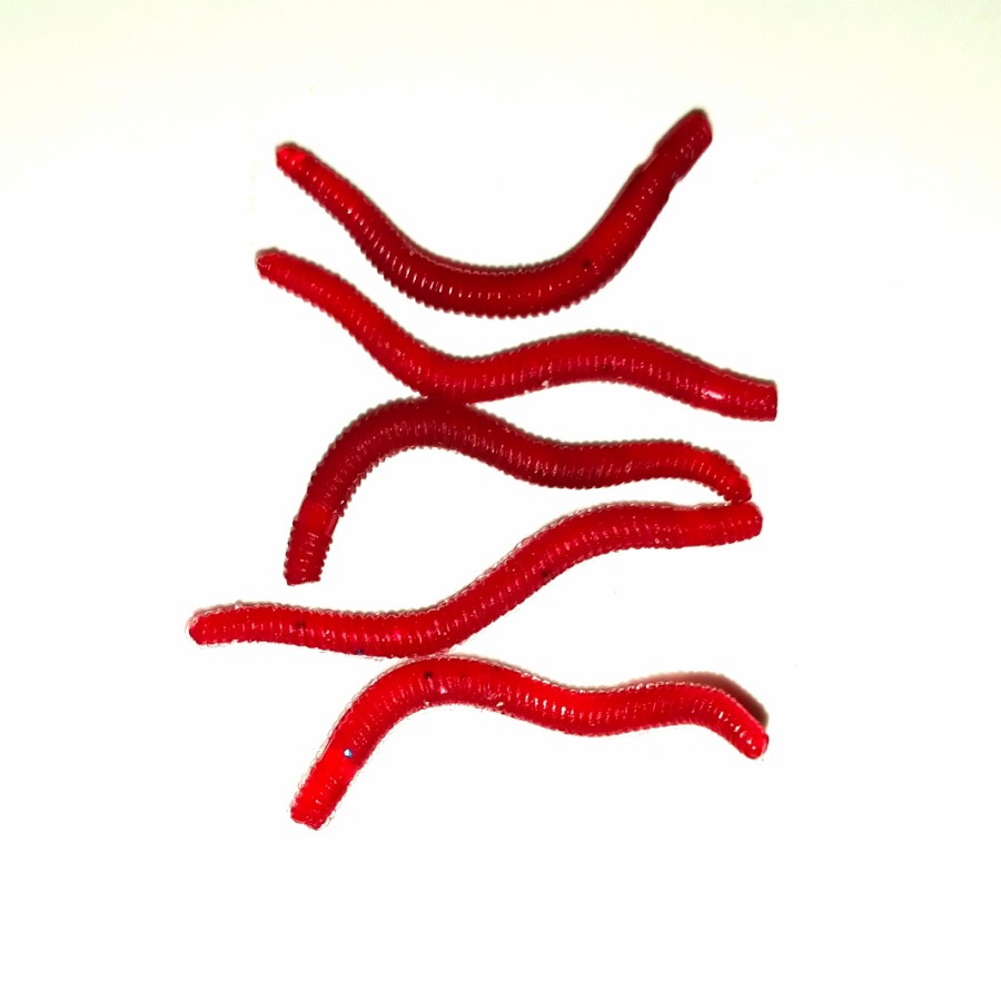 5pcs Umpan Pancing cacing Fishing Worm Lure Soft