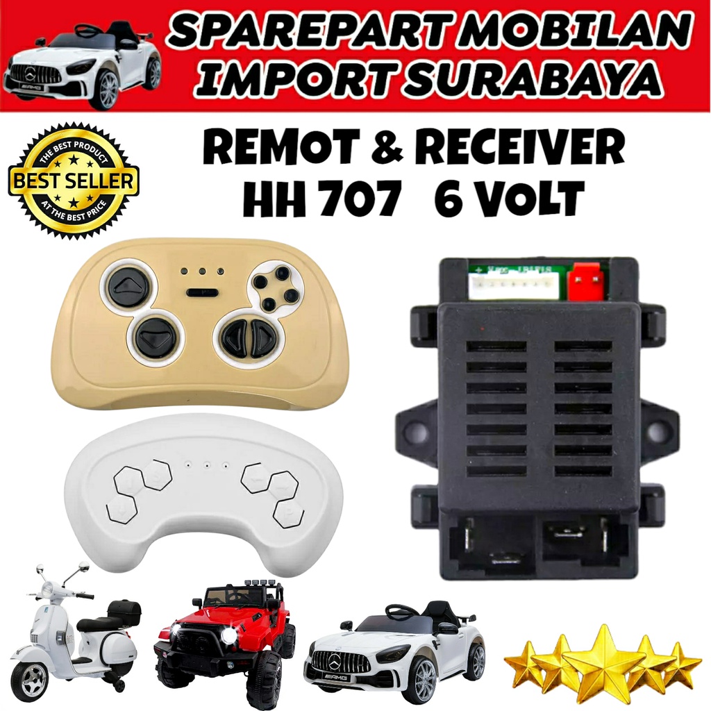 RECEIVER MOBIL AKI MAINAN ANAK HH 707 12 VOLT EXOTIC EJP 7717 RIDE ON CAR CHILDREN TOYS 6 VOLT PLIKO PMB JUNIOR WEELYE JR MOBILAN RX ANAK