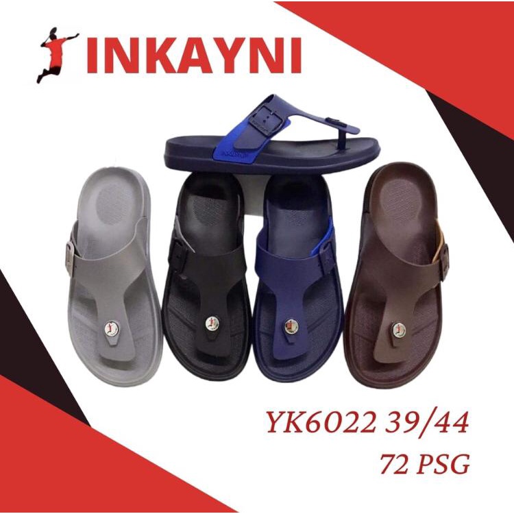 YK6022 Sandal Jepit Pria / Sandal Karet Pria Casual Merek Inkayni Ukuran 39-44