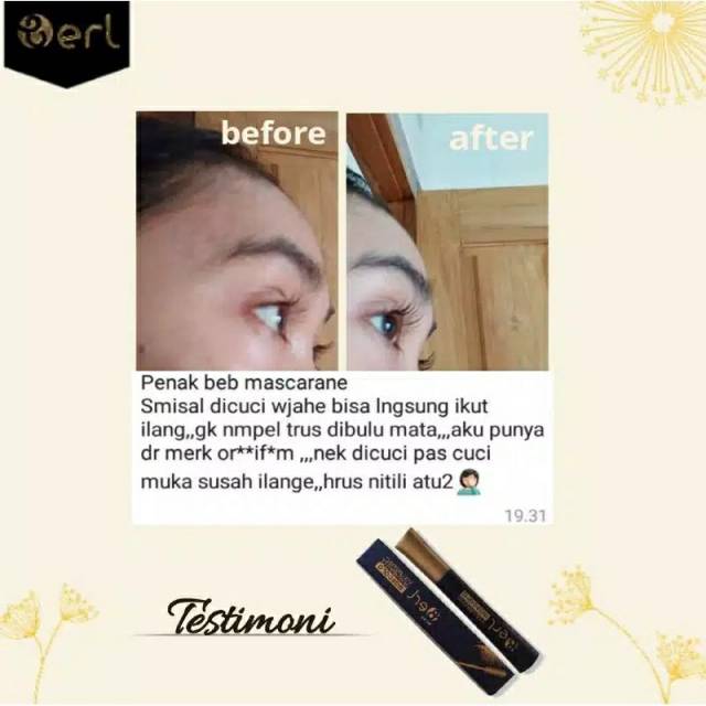 B ERL Cosmetics Volumizing &amp; Lengthening Mascara Memanjangkan dan menebalkan bulu mata 5.0