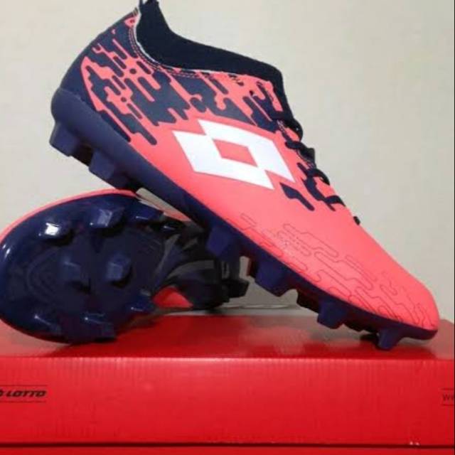 sepatu bola LOTTO VELOCE FG bright peach/white