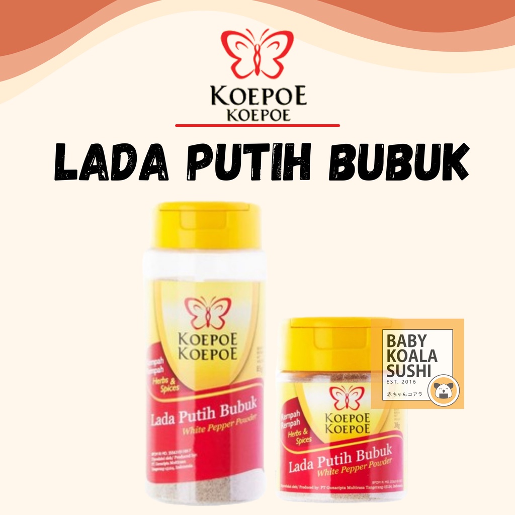 KOEPOE Lada Putih Bubuk 38 g Halal | White Pepper Powder