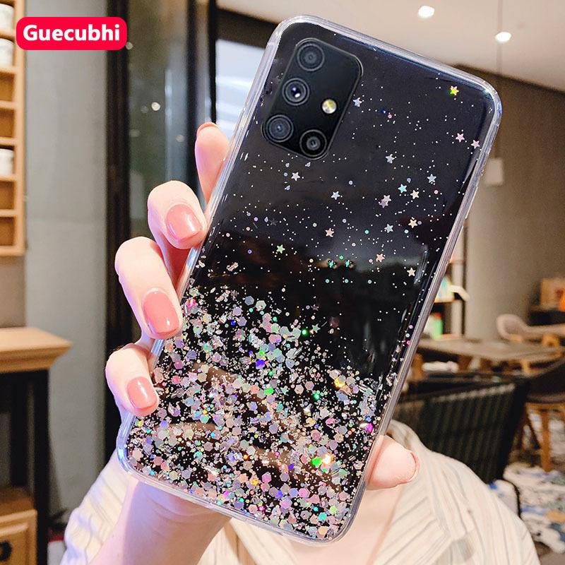 Samsung Galaxy M51 Casing Soft Case TPU Bahan Premium Glitter Glossy