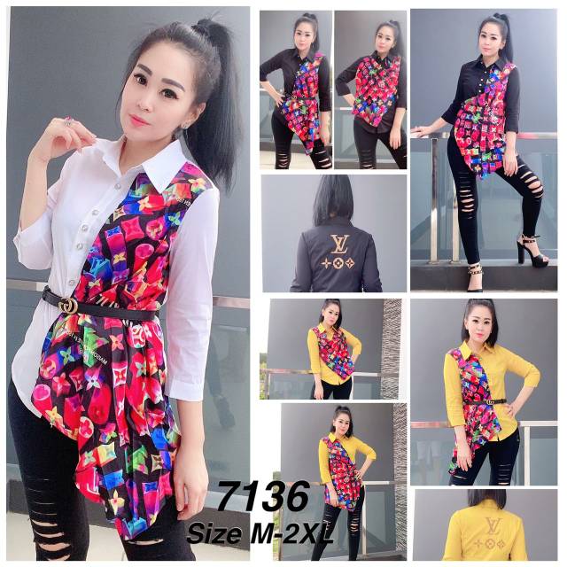 KEMEJA LOUIS VUITTON GOOD QUALITY PREMIUM IMPORT/FASHION WANITA QUALITY SEMIPREMIUM