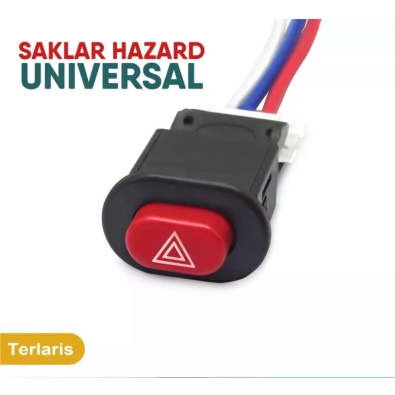 Saklar Tombol Hazard On Off Universal All Semua Motor Honda Yamaha Suzuki Kawasaki Dll