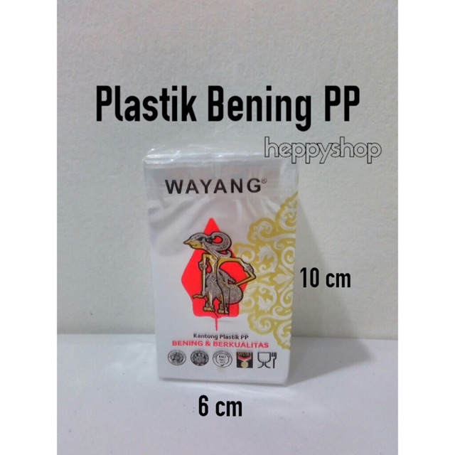 

Plastik Bening PP 6 cm x 10 cm