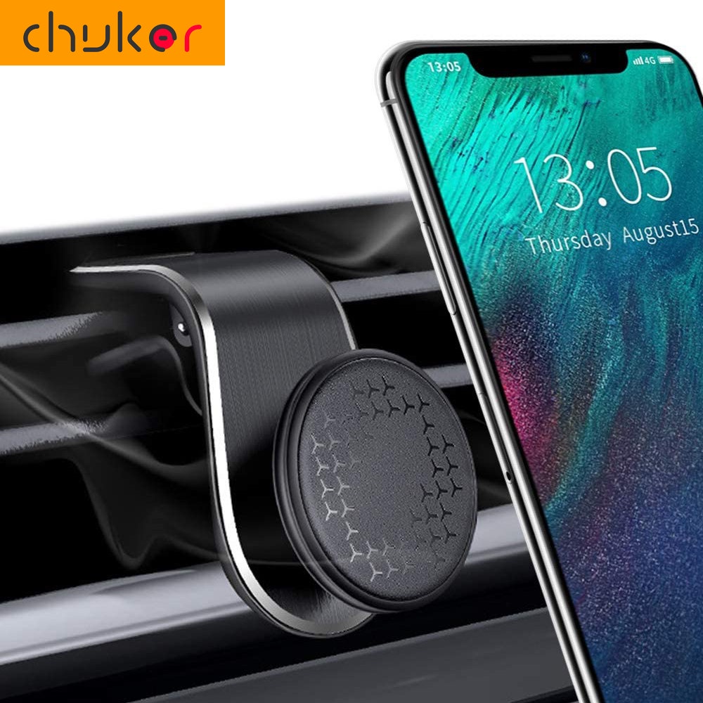 Bracket Klip Stand Mount Ac Mobil Metal Magnetik Rotasi 360 ° Holder Handphone Xiaomi / GPS Universal