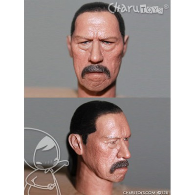 1/6 Danny Trejo Machette Head Sculpt for Hot toys