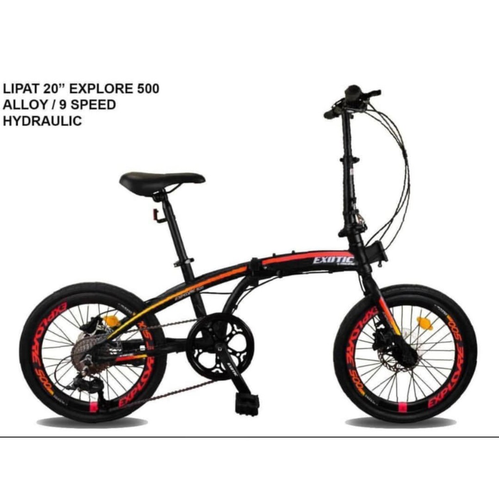 Sepeda Lipat Exotic 20" Explore 500 9 Speed