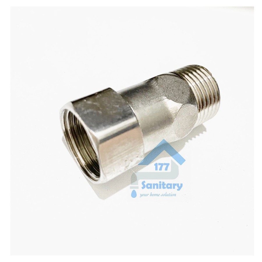 Sok Kran Ring Putar Stainless 1/2 inch - Sock Keran air sambungan fitting pralon pipa GJ1004